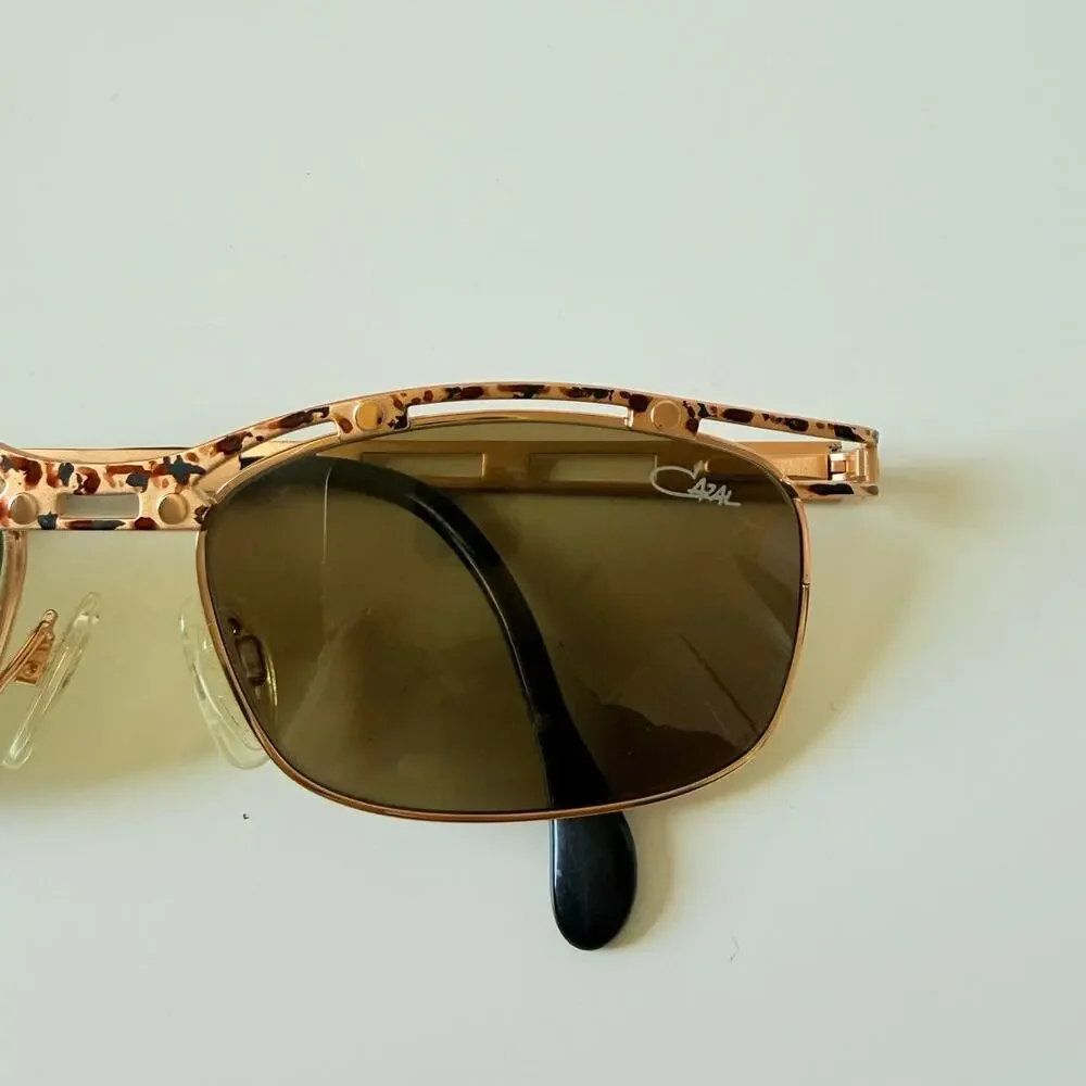 Cazal Legends MOD‎ 994 COL 498 Black Gold Rectangle Sunglasses 55-18-140 Germany